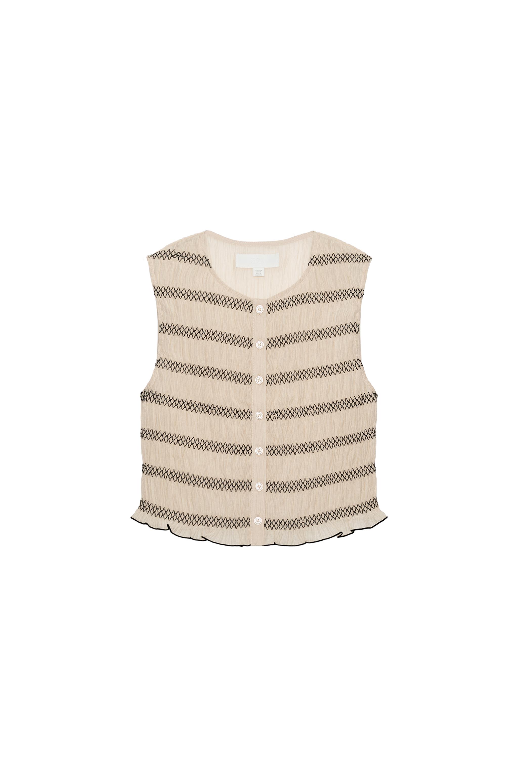 CONTRAST SEAM VEST TOP